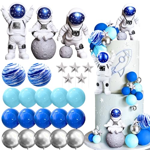 LaVenty Space Cake Toppers Astronaut Rakete Sterne Kuchendekorationen für Geburtstagsparty Supplies Babyparty von LaVenty