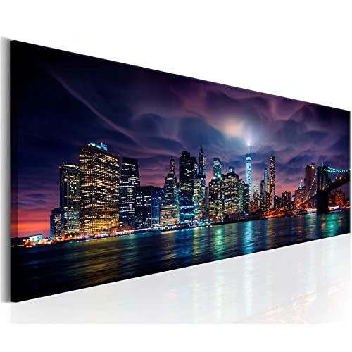 5D Diamond Painting Groß New York City,Diamant Painting Bilder Erwachsene 120x40cm,DIY 5D Diamant malen nach zahlen Set Kinder,mit Voll Zubehör,Gemälde Wohnzimmer Schlafzimmer Büro Wand/Eingang Deko von Laahoo