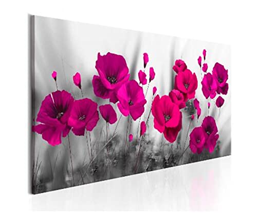 5D Diamond Painting Groß lila Mohn,Diamant Painting Bilder Erwachsene 90x30cm,DIY 5D Diamant malen nach zahlen Set Kinder,mit Voll Zubehör,Gemälde Wohnzimmer Schlafzimmer Büro Wand/Eingang Dekoration von Homry