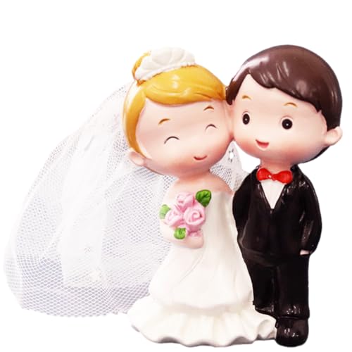 Wedding Cake Toppers Figuren, Wedding Cake Toppers Mini Figuren Set Kuchendekoration Autodekoration Anime Modell Statue Ornamente Heimdekoration Für Mädchen Geschenk von LabDip