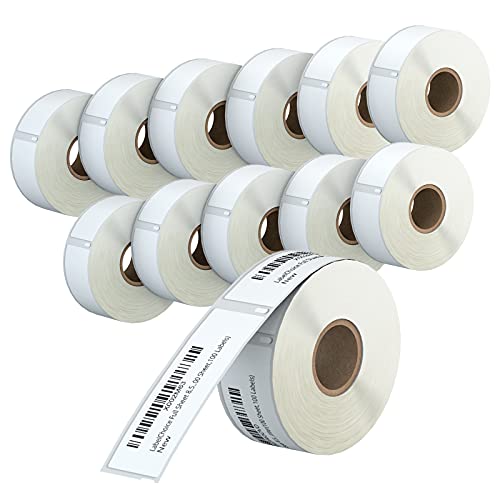 LabelChoice Adress- und Barcode-Etiketten, kompatibel mit Dymo 30252, 3,8 x 8,9 cm, 12 Rollen Thermoetiketten, Ersatz für Rollo, DYMO Labelwriter 450, 450 Turbo, 4XL und Zebra-Drucker, 4200 Stück von LabelChoice