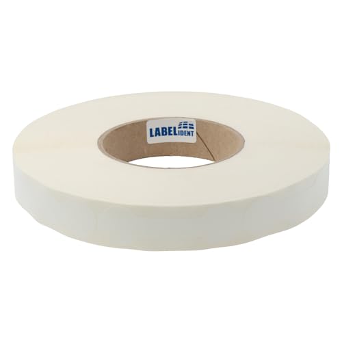 Labelident Sicherheitsetiketten, Dokumentenfolie - 21 x 70 mm (Knochenform) - 2.000 Dokumentenfolie Etiketten auf 3 Zoll (76,2 mm) Rolle für Standard- und Industriedrucker, selbstklebend, matt von Labelident