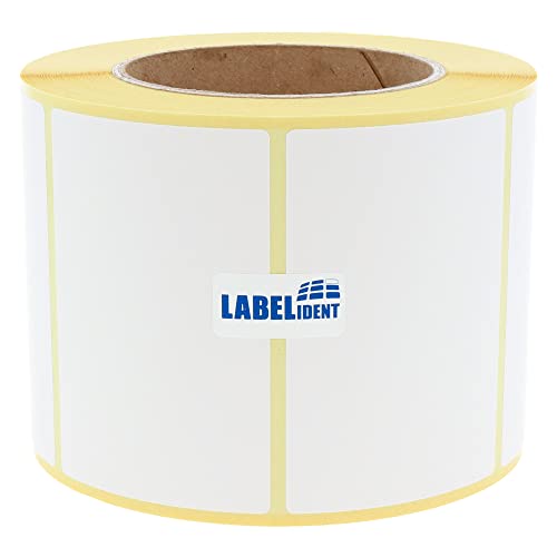 Labelident Thermo Eco Etiketten auf Rolle - 90 x 60 mm - 1000 BPA-freie Thermodirekt Etiketten auf 3 Zoll Rolle für Standard- und Industriedrucker, wieder ablösbar von Labelident