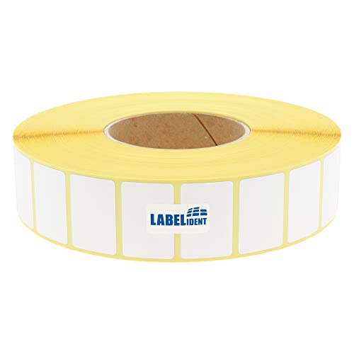 Labelident Thermo-Top Papier 38,1 x 25,4 mm, formatgleich mit Zebra 880150-025 - 5.180 Thermodirekt-Etiketten auf 3 Zoll (76,2 mm) Rolle von Labelident