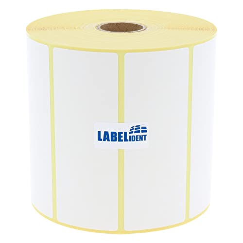 Labelident Thermo-Top Papier 101,6 x 38,1 mm, formatgleich mit Zebra 800264-155 - 1.790 Thermodirekt-Etiketten auf 1 Zoll (25,4 mm) Rolle von Labelident