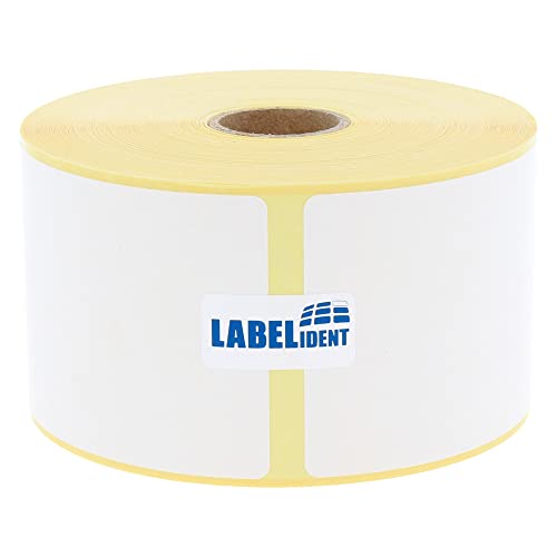 Labelident Thermo-Top Papier 57,15 x 101,6 mm, formatgleich mit Zebra 800262-405 - 700 Thermodirekt-Etiketten auf 1 Zoll (25,4 mm) Rolle von Labelident