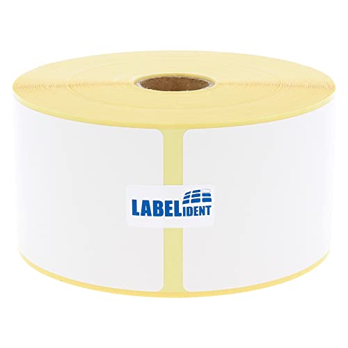 Labelident Thermo-Top Papier 57,15 x 76,2 mm, formatgleich mit Zebra 3007209-T - 930 Thermodirekt-Etiketten auf 1 Zoll (25,4 mm) Rolle von Labelident