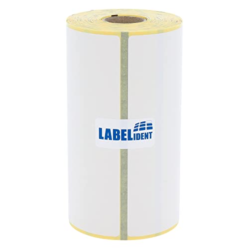 Labelident Thermoetiketten 101,6 x 50,8 mm, formatgleich mit Zebra 3008870-T - 300 Zebra Drucker Etiketten auf 0,75 Zoll (19 mm) Rolle für mobile Drucker von Labelident