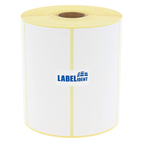 Labelident Thermoetiketten 101,6 x 63,5 mm, formatgleich mit Zebra 880191-063D - 1.100 Zebra Drucker Etiketten auf 1 Zoll (25,4 mm) Rolle, selbstklebend von Labelident