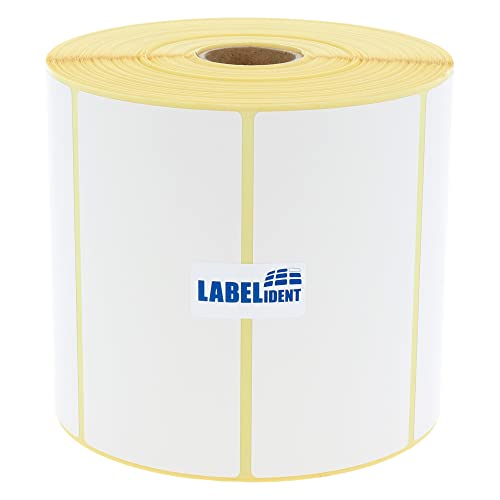 Labelident Thermoetiketten auf Rolle - 100 x 50 mm - 1300 BPA-freie Thermodirekt Etiketten auf 1 Zoll Rolle für Desktopdrucker, selbstklebend von Labelident