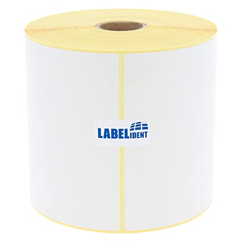 Labelident Thermoetiketten auf Rolle - 101,6 x 165,1 mm - 495 BPA-freie Thermodirekt Etiketten auf 1 Zoll (25,4 mm) Rolle für Desktopdrucker, selbstklebend von Labelident