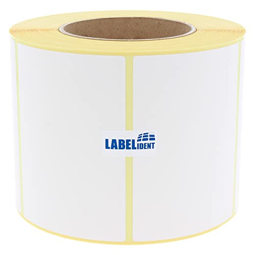 Labelident Thermoetiketten auf Rolle - 105 x 74 mm - 1000 BPA-freie Thermodirekt Etiketten Eco auf 3 Zoll für Standard- und Industriedrucker, selbstklebend von Labelident