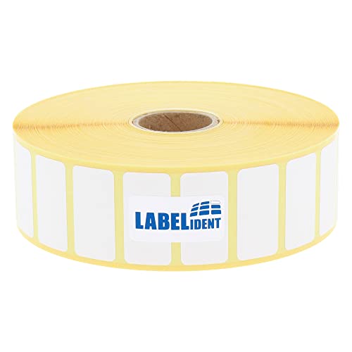 Labelident Thermoetiketten auf Rolle - 25,4 x 12,7 mm - 4.200 BPA-freie Thermodirekt Etiketten auf 1 Zoll (25,4 mm) Rolle für Desktopdrucker, selbstklebend von Labelident