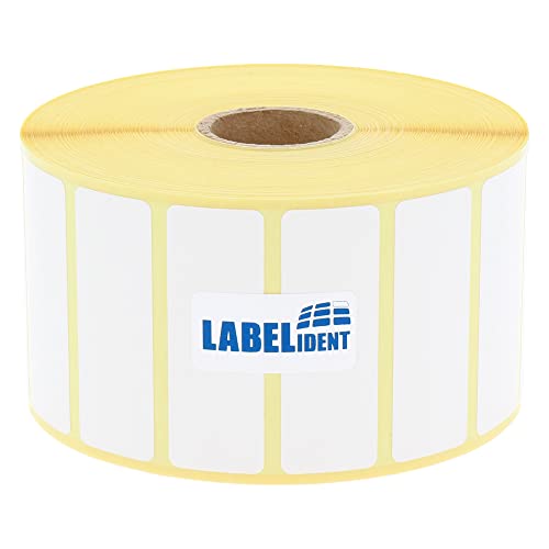 Labelident Thermoetiketten auf Rolle - 50 x 18 mm - 2500 BPA-freie Thermodirekt Etiketten auf 1 Zoll Rolle für Desktopdrucker, selbstklebend von Labelident