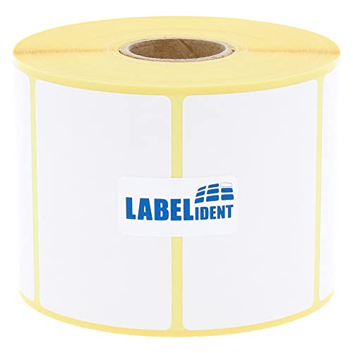 Labelident Thermoetiketten auf Rolle - 60 x 40 mm - 1000 BPA-freie Thermodirekt Etiketten auf 1 Zoll Rolle für Desktopdrucker, selbstklebend von Labelident