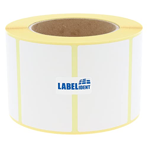 Labelident Thermoetiketten auf Rolle - 82,55 x 50,8 mm - 3.100 BPA-freie Thermodirekt Etiketten Eco auf 3 Zoll (76,2 mm) für Standard- und Industriedrucker von Labelident