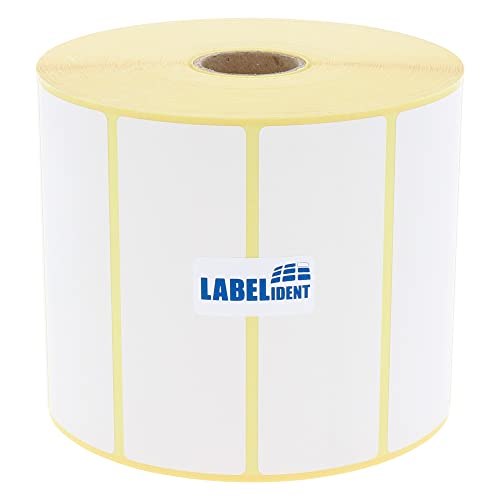 Labelident Thermoetiketten auf Rolle - 90 x 33 mm - 2000 BPA-freie Thermodirekt Etiketten auf 1 Zoll Rolle für Desktopdrucker, selbstklebend von Labelident