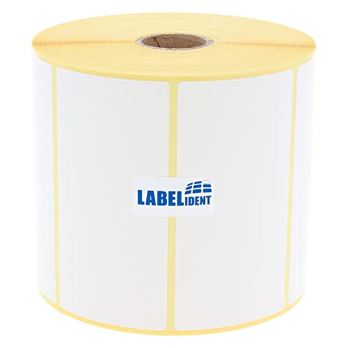 Labelident Thermoetiketten auf Rolle - 95 x 48 mm - 1500 BPA-freie Thermodirekt Etiketten auf 1 Zoll Rolle für Desktopdrucker, selbstklebend von Labelident