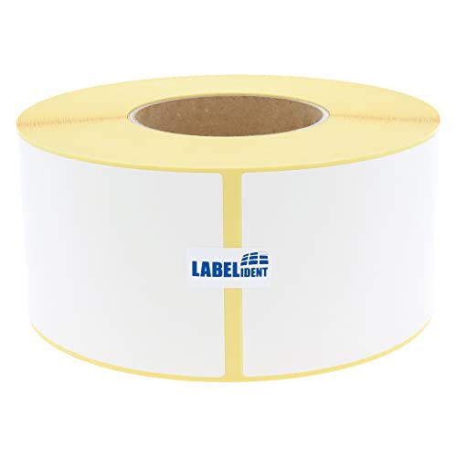 Labelident Thermotransfer-Etiketten 76 x 127 mm, formatgleich mit Zebra Z-Perform 1000T, 880018-127 - 1152 Papier-Etiketten auf 3 Zoll Rolle für Standard- und Industriedrucker, selbstklebend von Labelident