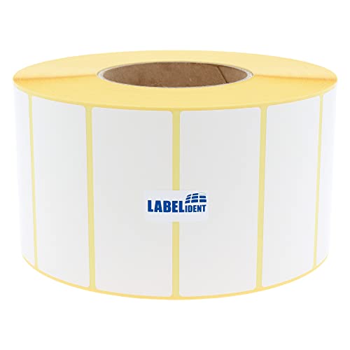 Labelident Thermotransfer-Etiketten 89 x 38 mm, formatgleich mit Zebra Z-Perform 1000T, 880022-038 - 3634 Papier-Etiketten auf 3 Zoll Rolle für Standard- und Industriedrucker, selbstklebend von Labelident