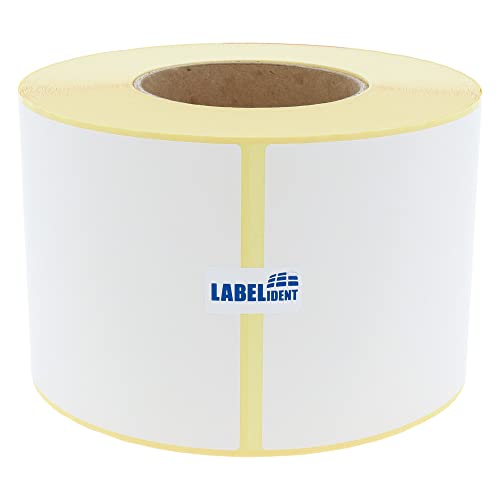 Labelident Thermotransfer-Etiketten auf Rolle weiß - 100 x 120 mm - 1000 Haftetiketten auf 1 Rolle(n), 3 Zoll Kern, Rollenetiketten Papier, selbstklebend von Labelident