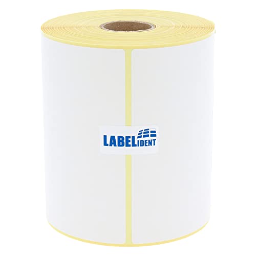 Labelident Thermotransfer-Etiketten auf Rolle weiß - 103 x 199 mm - 250 Haftetiketten auf 1 Rolle/n, 1 Zoll (25,4 mm) Kern, Rollenetiketten Papier, selbstklebend, Trägerperfo. von Labelident