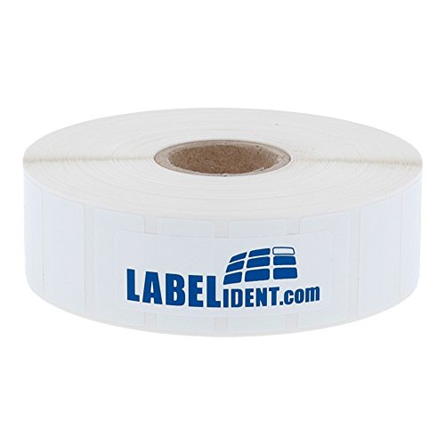 Labelident Thermotransfer Etiketten auf Rolle weiß - 25,4 x 12,7 mm - 3000 Polyester PET Etiketten für Typenschilder, 1 Zoll, selbstklebend, glänzend von Labelident