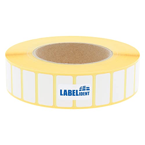 Labelident Thermotransfer-Etiketten auf Rolle weiß - 30 x 15 mm - 4000 Haftetiketten auf 1 Rolle(n), 3 Zoll Kern, Rollenetiketten Papier, selbstklebend von Labelident