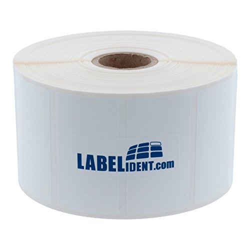 Labelident Thermotransfer Etiketten auf Rolle weiß - 76,2 x 25,4 mm - 3000 Polyester PET Etiketten für Typenschilder, 1 Zoll, selbstklebend, glänzend von Labelident