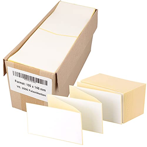 Labelident Versandetiketten DHL, DPD, Fedex, GLS, Hermes, UPS - 105 x 148 mm - 2.000 Thermodirekt Etiketten in 1 Packung, selbstklebend, Leporello Etiketten mit Trägerperfo. von Labelident