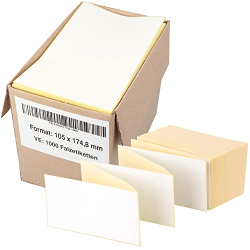 Labelident Versandetiketten DHL - 105 x 174,8 mm - 1.000 Thermodirekt Etiketten in 1 Packung, selbstklebend, Leporello Etiketten mit Trägerperfo., DHL 910-300-200 von Labelident