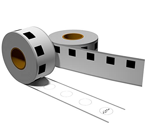 1x Label kompat. zu Brother DK11219 12 mm Durchmesser 1200 Labels mit wiederverwendbarer Wechselhalterung von Labeltrade