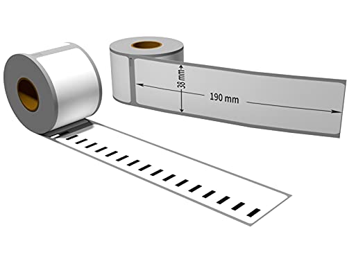 LabelTrade Kompatibel/Ersatz für Dymo 99018 38 x 190 mm 110 Label Etiketten pro Rolle / Seiko SLP-FN 38 x 190 mm 110 Label pro Rolle (5x) von Labeltrade