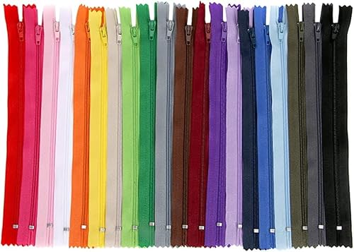 20 Stück bunte Nylon-Spiralreißverschlüsse zum Basteln, Nähen, Reißverschlüsse für Taschen, Taschen, Verschlüsse von Labriciyon