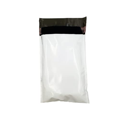 Lacers LDPE COEX Versandtaschen - Schwarz innen, Weiß außen - Blickdicht und Nachhaltig - 100% Recycelbar - Sicherheitstaschen - Safebags - Klebeverschluss mit Permanentkleber (100, 165x220+40mm) von Lacers