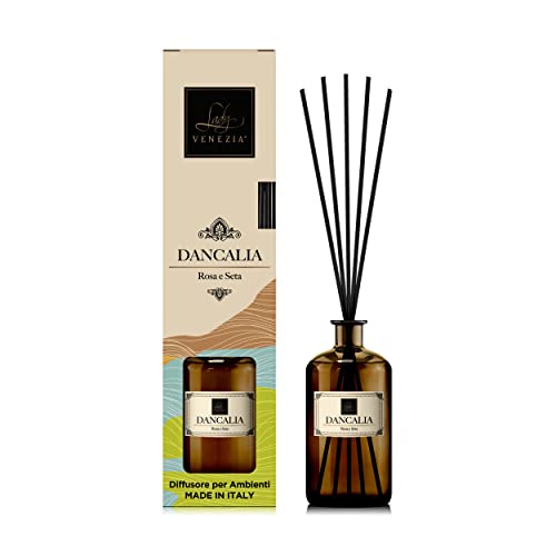 Raumduft mit Stäbchen - Diffuser mit Stäbchen - Diffuser für Aromatherapie - 3 Düfte - 500 ml - Lady Venezia (Namib - Rose und Seide) von Lady Venezia