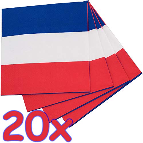 20 Servietten * NIEDERLANDE * für Party und Geburtstag | Holland Party Set Napkins Papierservietten Blau Weiß Rot von DH-Konzept