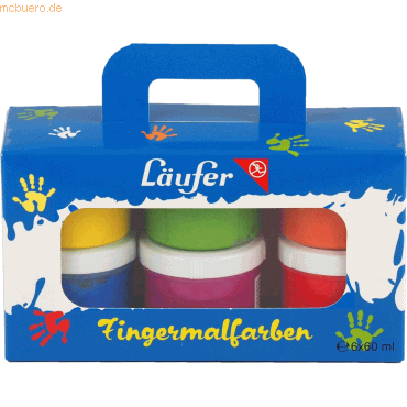 Läufer Fingermalfarben VE=6 Farben a 60ml von Läufer