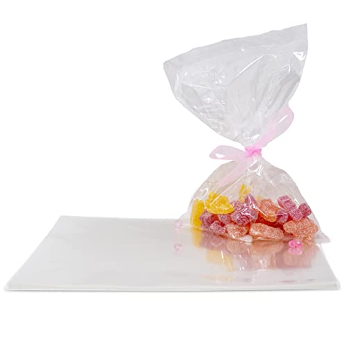 Lage 100 transparente Beutel aus Zellophan für Lebensmittel, 15 x 25 cm, Süßigkeitentaschen, Umschläge für Gastgeschenke und Dragees, Umschläge geeignet für Geschenkverpackungen. Made in Italy. von Lage