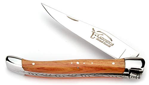 Honoré Durand Laguiole Taschenmesser 11 cm - Griff Rosenholz - Messer Klinge und Backen Stahl glänzend von Laguiole Honoré Durand