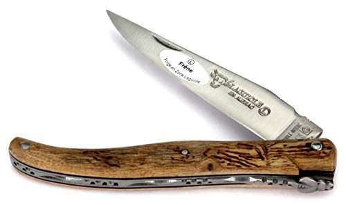 Laguiole en Aubrac Taschenmesser 12 cm - Griff Esche - Klinge 10 cm matt - Messer Frankreich von Laguiole en Aubrac