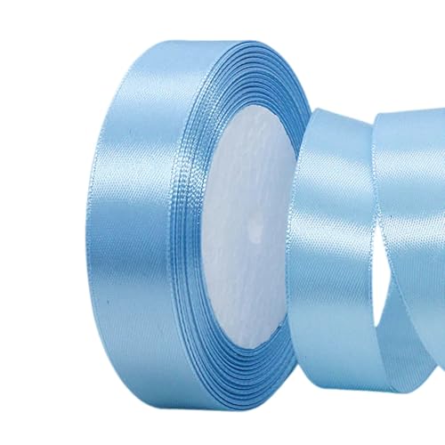 Satinband Blau,25 mm x 22 m Geschenkbänder Dekoration Geschenkband Schleifenband,für Heimwerkerkunst Handwerk,Geschenk Verpackung,Schleifen,Hochzeitsdekoration,Blumenstrauß von Lahviuu