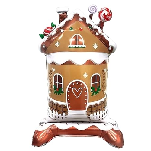 1pc 4D Stehender Weihnachtsbaum Aluminiumfolie Ballon for Weihnachtsfeier, Weihnachtsbaum Urlaub Dekoration Requisiten Ballon.(Candy House) von LaiYN