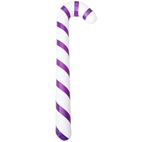 90 Cm Aufblasbarer Weihnachtsrohr-Ballon, Frohe Weihnachtsdekorationen For Zuhause, Weihnachtsornamente, Outdoor-Dekoration,Geschenke(Purple Stripes) von LaiYN