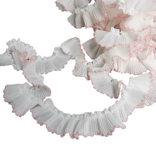 Chiffon-Spitzenborte mit Hahnentrittfalten, 3 cm breit, für modische Heimkleidung, Haarband, Bastelprojekte, Dekorationen Chiffon-Spitzenborte mit Hahnentrittfalten, 3 cm breit, für modische Heimkleidung, Haarband, Bastelprojekte, Dekorationen von Laikoutd
