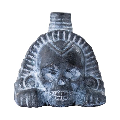 Lainiaoly Aztec Death Whistle, Schädelkopfspielzeug, Seltsamer Klang Schreien Schädelkopfstatue, Schreiende Aztekische Todespfeife, Heimtischdekoration Für Weihnachten, Halloween von Lainiaoly