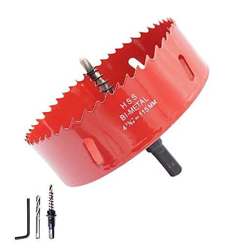 Hole Saw Drill Bit HSS Hole Cutter with Arbor for Wood and Metal LAIWEI (4-1/2"(115mm))… von Laiwei