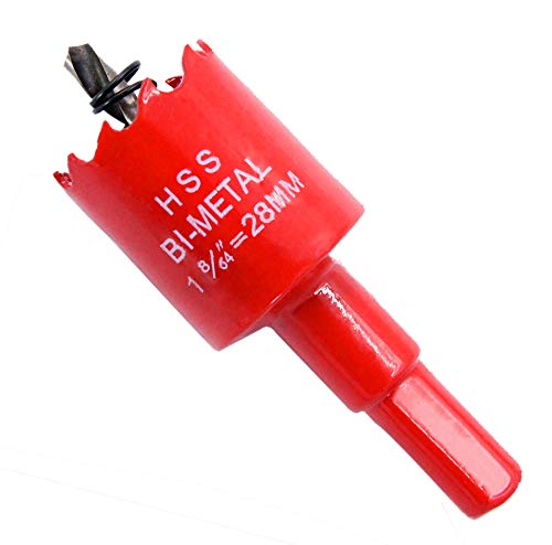 28mm Hole Saw Drill Bit HSS Hole Cutter with Arbor for Wood and Metal LAIWEI (1-1/8"(28mm))… von Laiwei