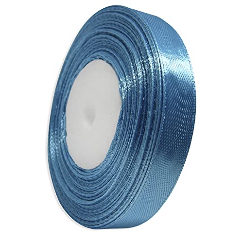 Blaues türkisfarbenes Band, 1 cm, blaues türkisfarbenes Band für Geschenkverpackungen, Bandrolle zum Basteln, Hochzeitsstrauß, Dekoration, DIY, 1 cm x 22,8 m von Lakesstory