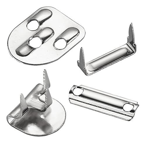 Metallhaken und Ösen Verschluss kein Nähen Silberne Haken Strapazierfähige 4-teilige Hosenhaken Verschlüsse Keine Nähhaken für Hosen 4 Sets in einer Packung von Lakesstory